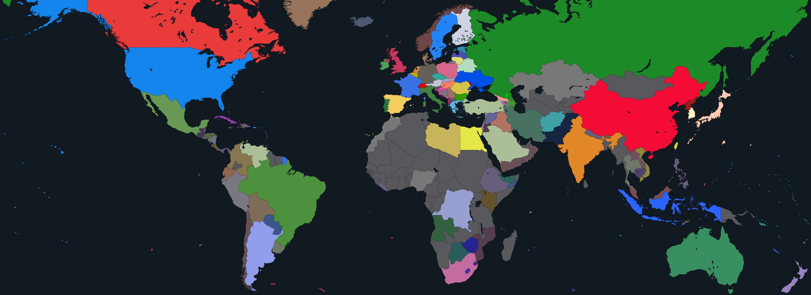 Political map of the world on 1 January 2000